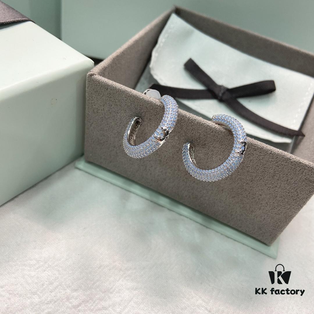 New Arrival He Fang Ocean Holiday Earrings, Niche Retro Minimalist Design Stud Earrings, High-End Ear Jewelry