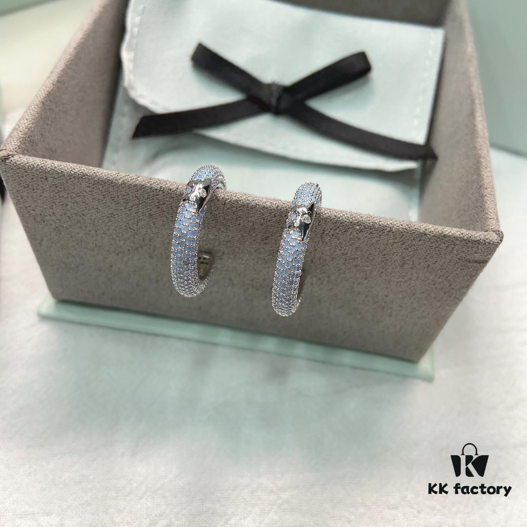 New Arrival He Fang Ocean Holiday Earrings, Niche Retro Minimalist Design Stud Earrings, High-End Ear Jewelry