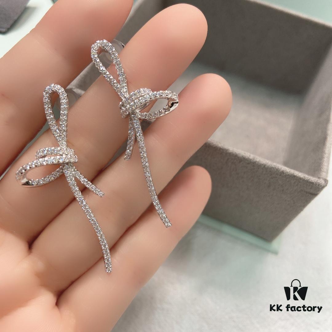 New Arrival He Fang Flying Ribbon Stud Earrings, Minimalist Luxury Unique Design Elegant Ear Jewelry Gift for Girlfriend