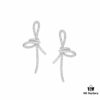 New Arrival He Fang Flying Ribbon Stud Earrings, Minimalist Luxury Unique Design Elegant Ear Jewelry Gift for Girlfriend