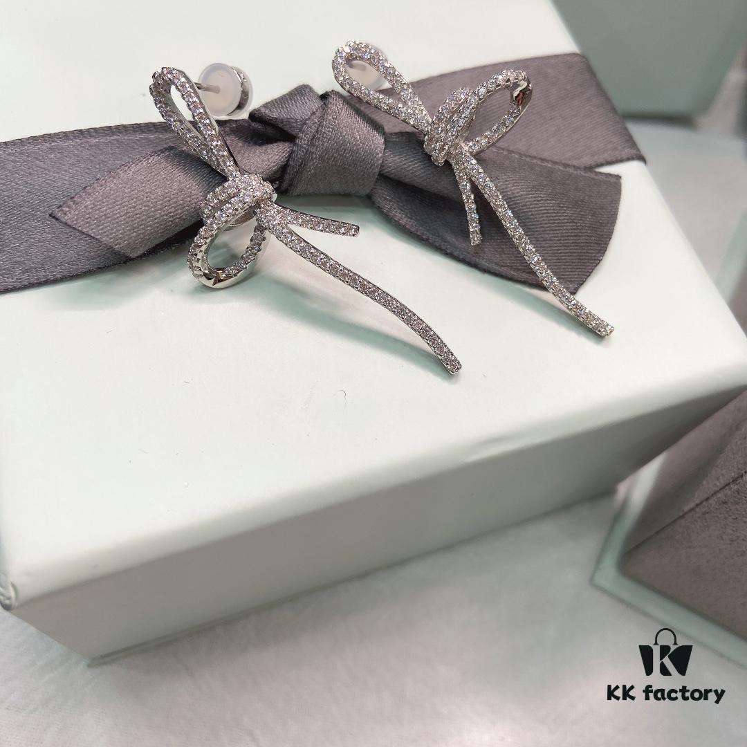 New Arrival He Fang Flying Ribbon Stud Earrings, Minimalist Luxury Unique Design Elegant Ear Jewelry Gift for Girlfriend