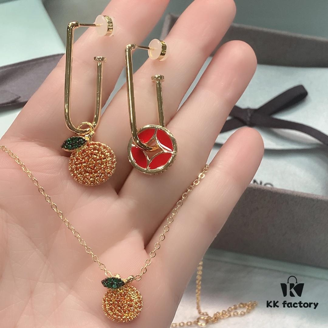 HEFANG Jewelry Good Luck Red Year Youth Luxury Stud Earrings, Ear Accessories and Jewelry