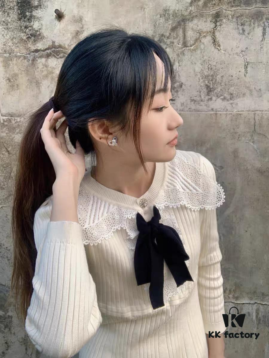 New Arrival❤️ HEFANG Jewelry - Barbie ✨ New Collection - Ice Blue & Barbie Pink Stud Earrings ✨ Model Wearing Effect Image