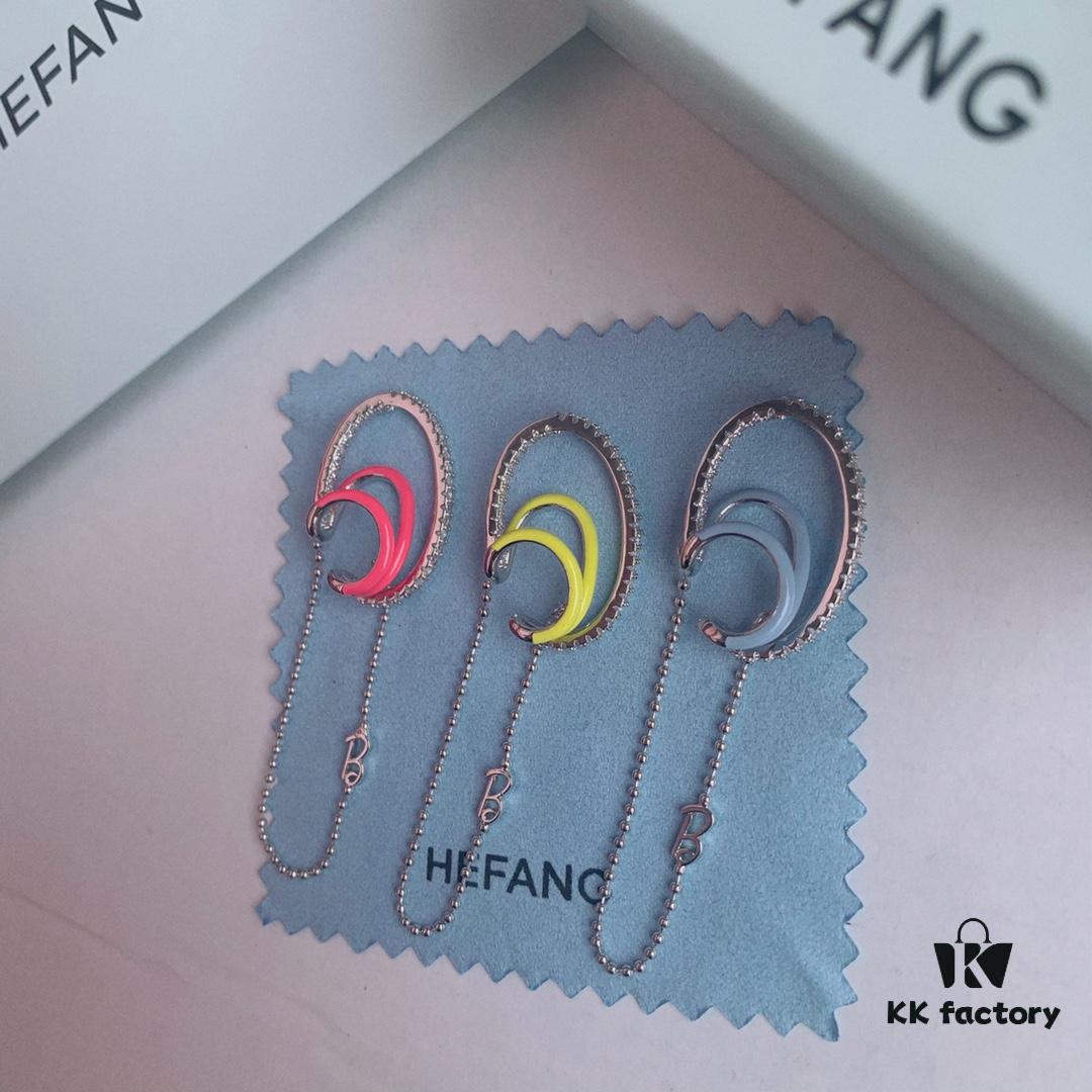 New Arrival❤️ HEFANG Jewelry Barbie✨ New Collection Hula Hoop Stud Earrings Three Colors Available In Stock