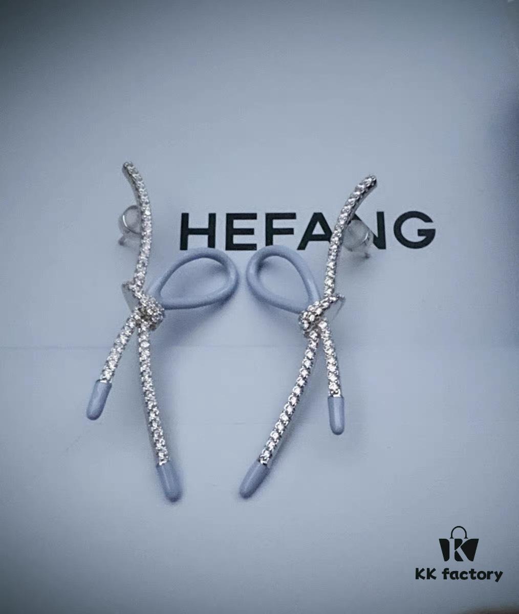 New Arrival ❤️ HEFANG Jewelry - Barbie ✨ New Collection Shiny Ribbon Stud Earrings, Three Colors Available