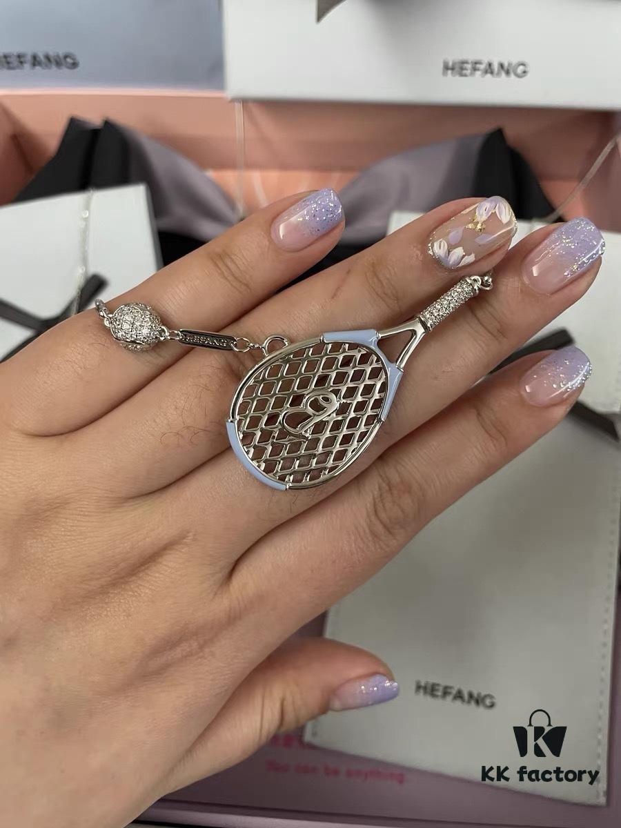 New Arrival❤️ HEFANG Jewelry Barbie ✨ New Collection Tennis Racket Body Chain ✨ Wearing Effect Image