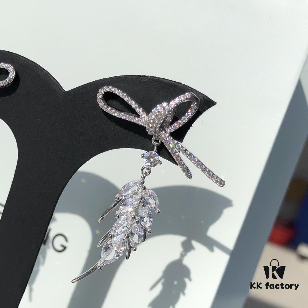 HEFANG Jewelry Ribbon Wheat Ear Earrings