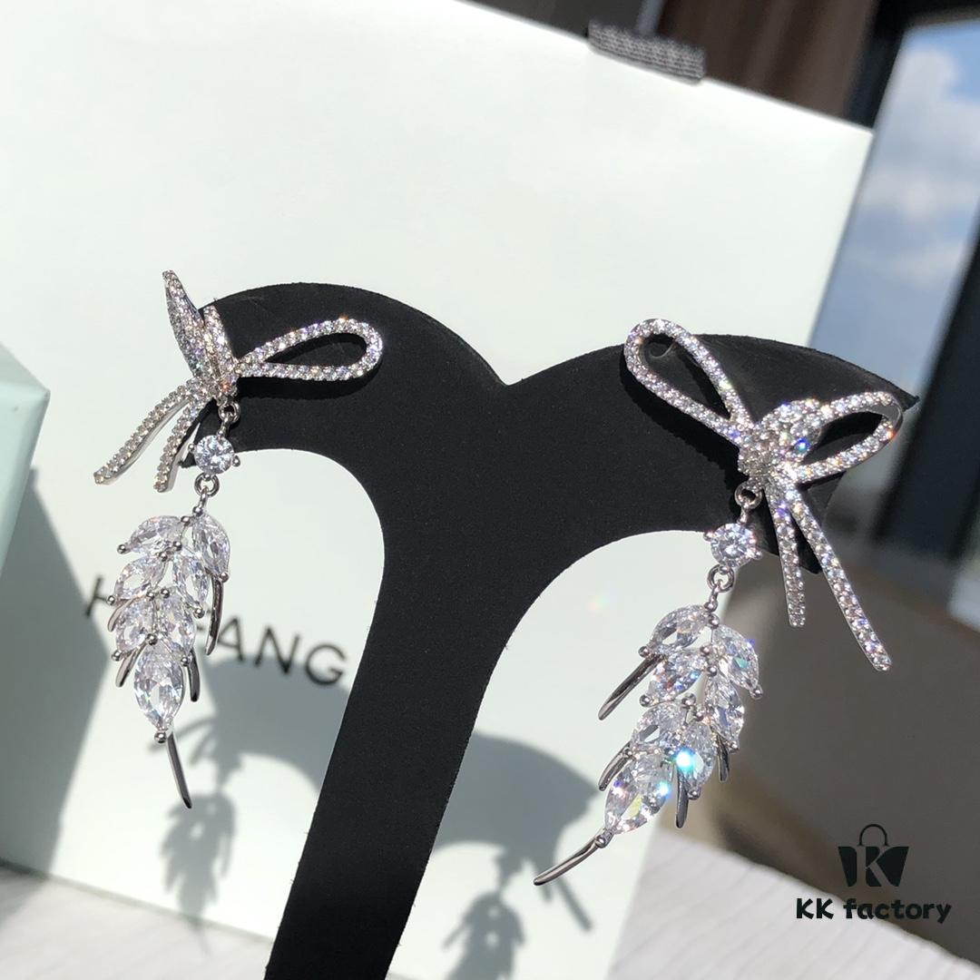 HEFANG Jewelry Ribbon Wheat Ear Earrings