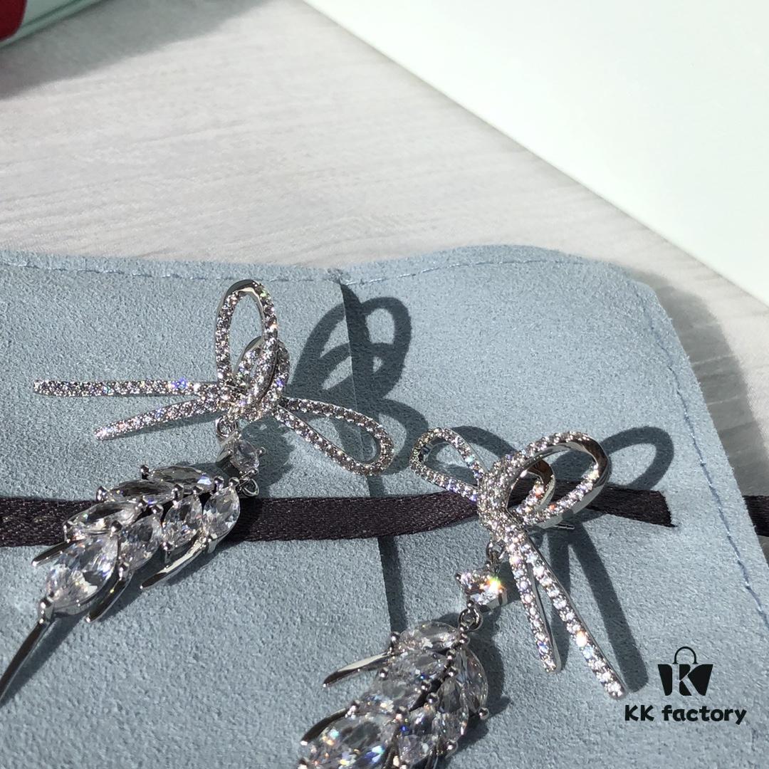 HEFANG Jewelry Ribbon Wheat Ear Earrings