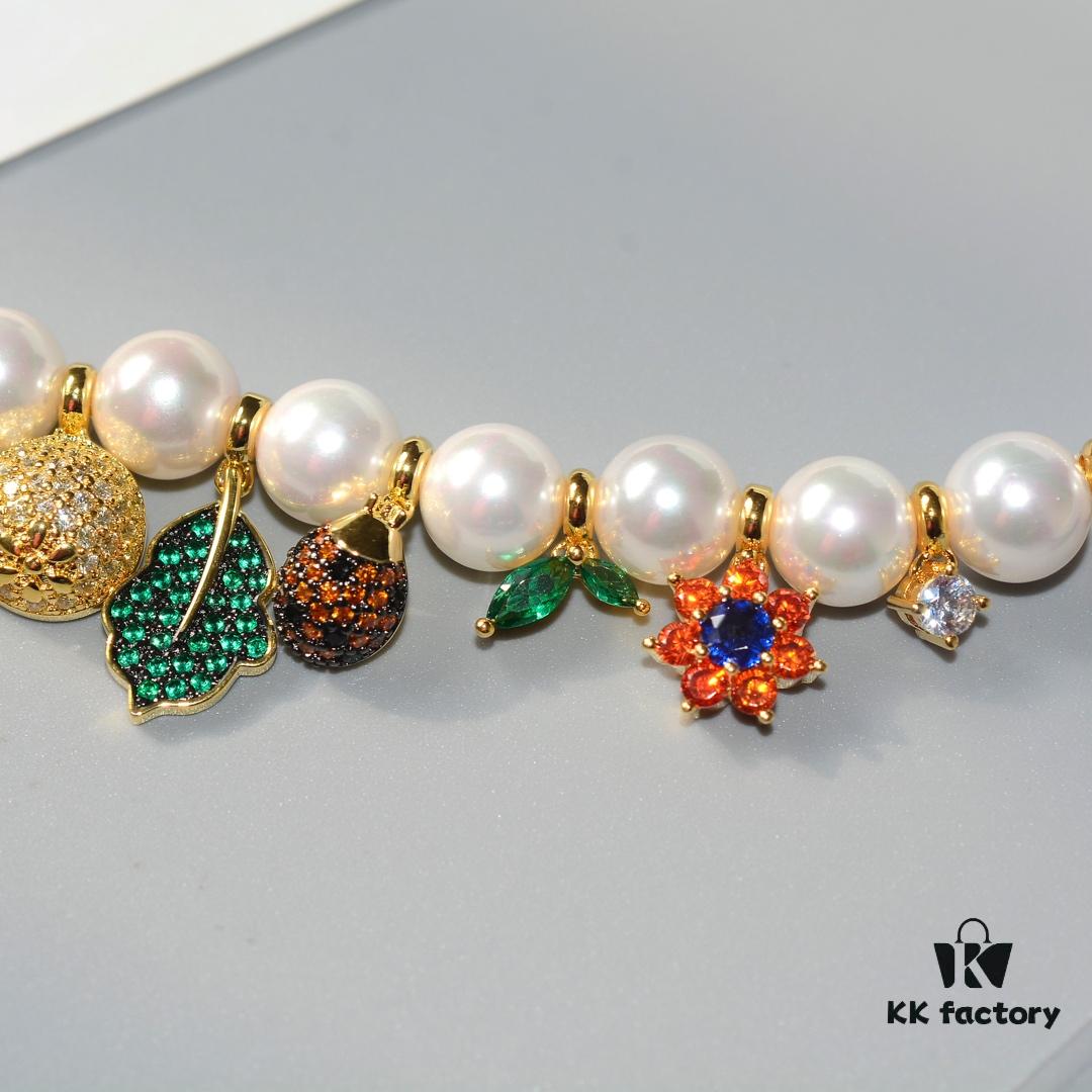 HEFANG Jewelry Garden Necklace, 925 Silver Nature-Inspired Statement Choker, Collarbone Chain