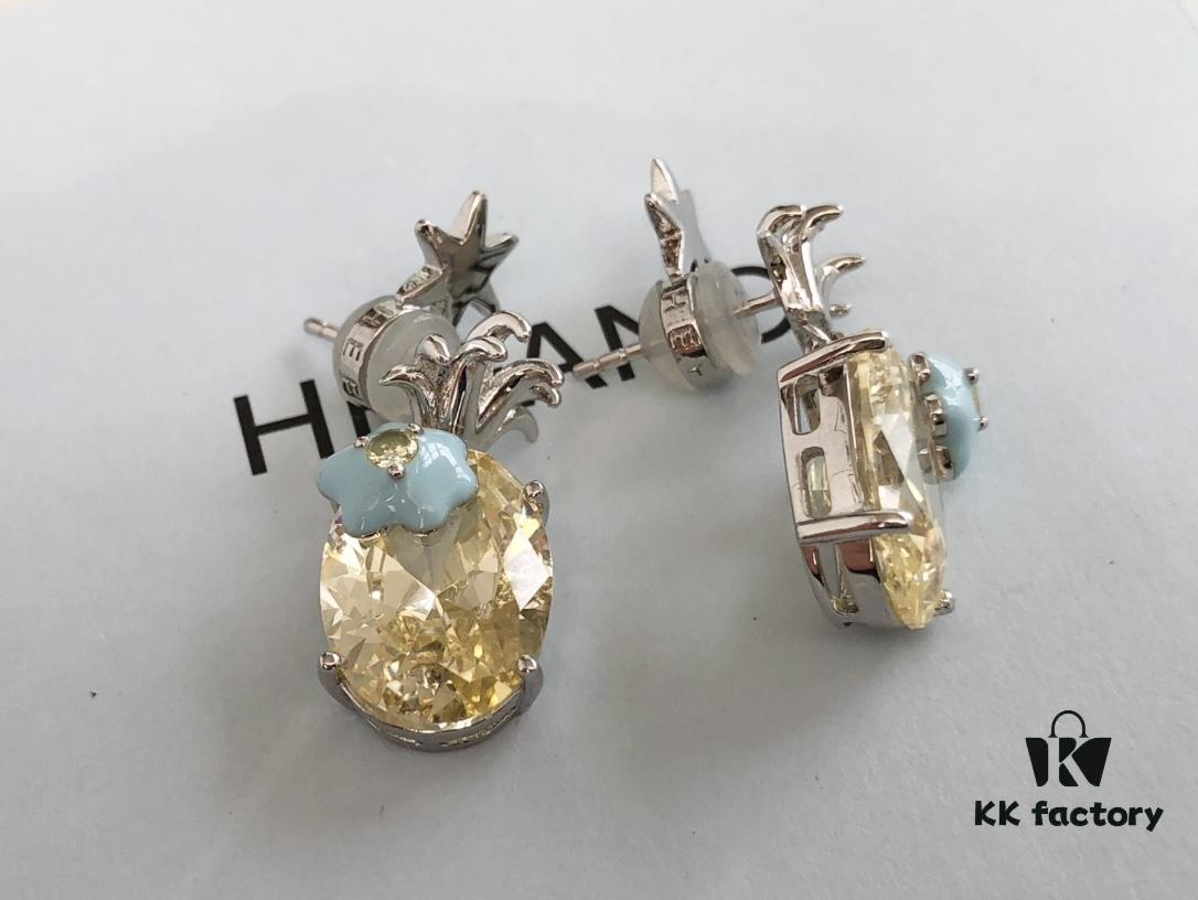 HEFANG Jewelry Pineapple Ice Earrings