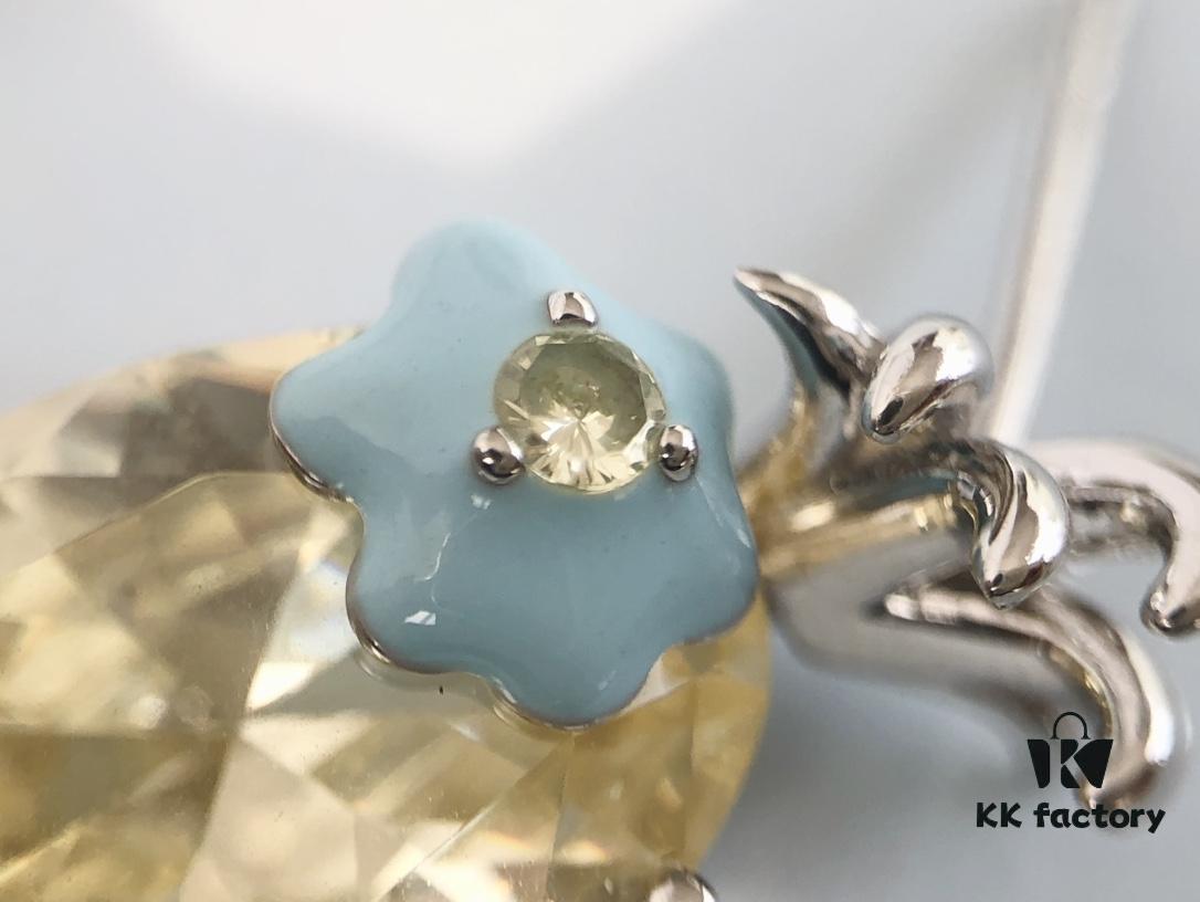 HEFANG Jewelry Pineapple Ice Earrings