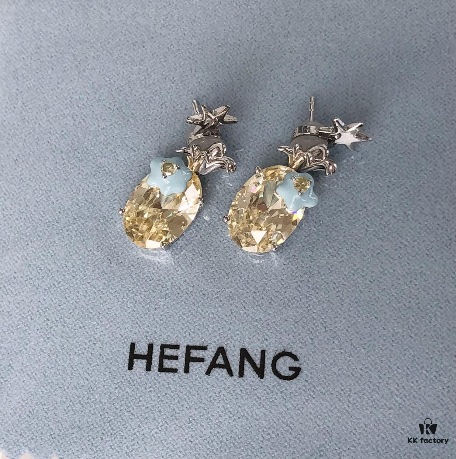 HEFANG Jewelry Pineapple Ice Earrings