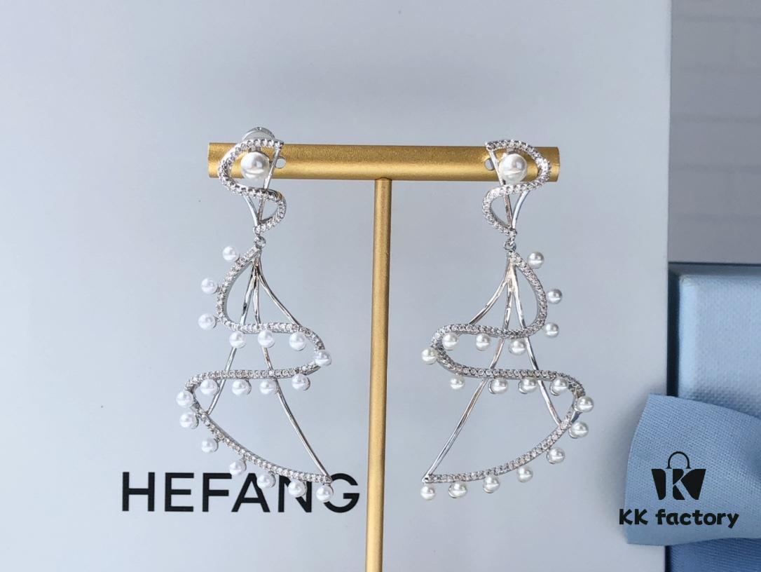 HEFANG Jewelry Ballet Rotating Earrings