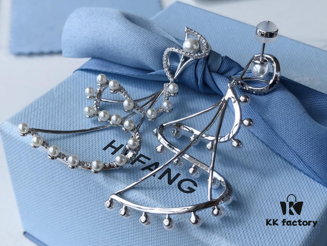 HEFANG Jewelry Ballet Rotating Earrings