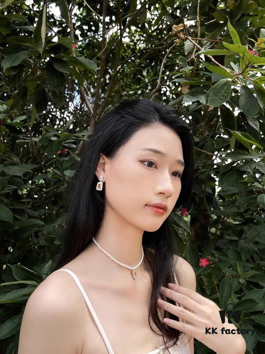 HEFANG Aurora Square Candy Earrings, Luxury Sparkling Minimalist Design Studs, Unique Ear Accessories for Gifting