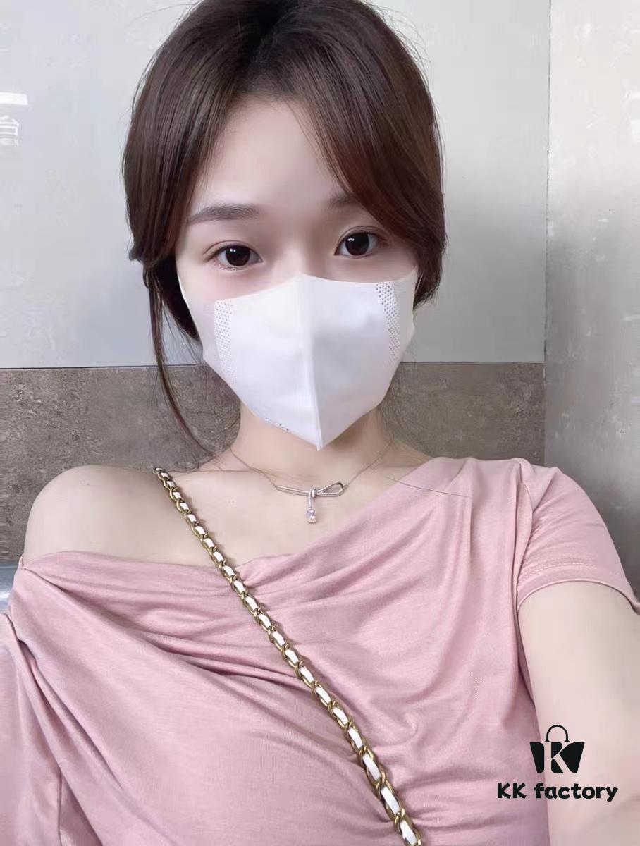 HEFANG Aurora Ribbon Knot Choker Necklace, Same as Zhan Qiuyi's Little Sugar Necklace, Gift Edition