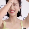 HEFANG Jewelry Cream Floral Necklace - Ins-style Minimalist Collarbone Chain, Popularized by Zhou Yutong, Ideal Gift for Qixi Festival