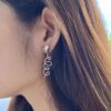 HEFANG Jewelry Cream Twirl Earrings - Limited Edition Ear Studs, Celebrity Style (Zhou Yutong's Pick), Ideal Gift for Qixi Festival