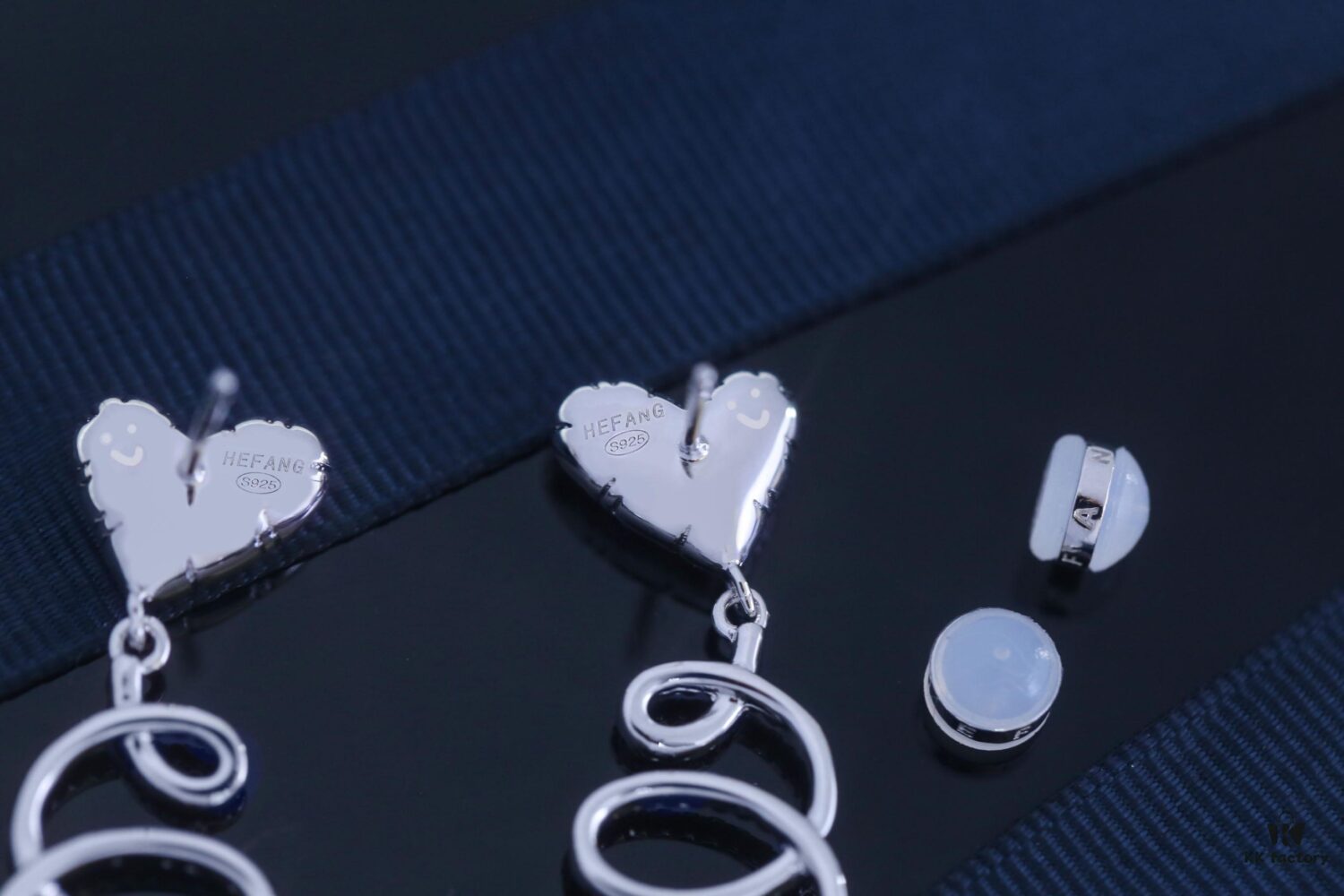 HEFANG Jewelry Cream Twirl Earrings - Limited Edition Ear Studs, Celebrity Style (Zhou Yutong's Pick), Ideal Gift for Qixi Festival