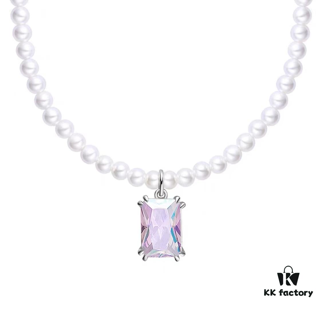 Aurora Sugar Cube Necklace by He Fang