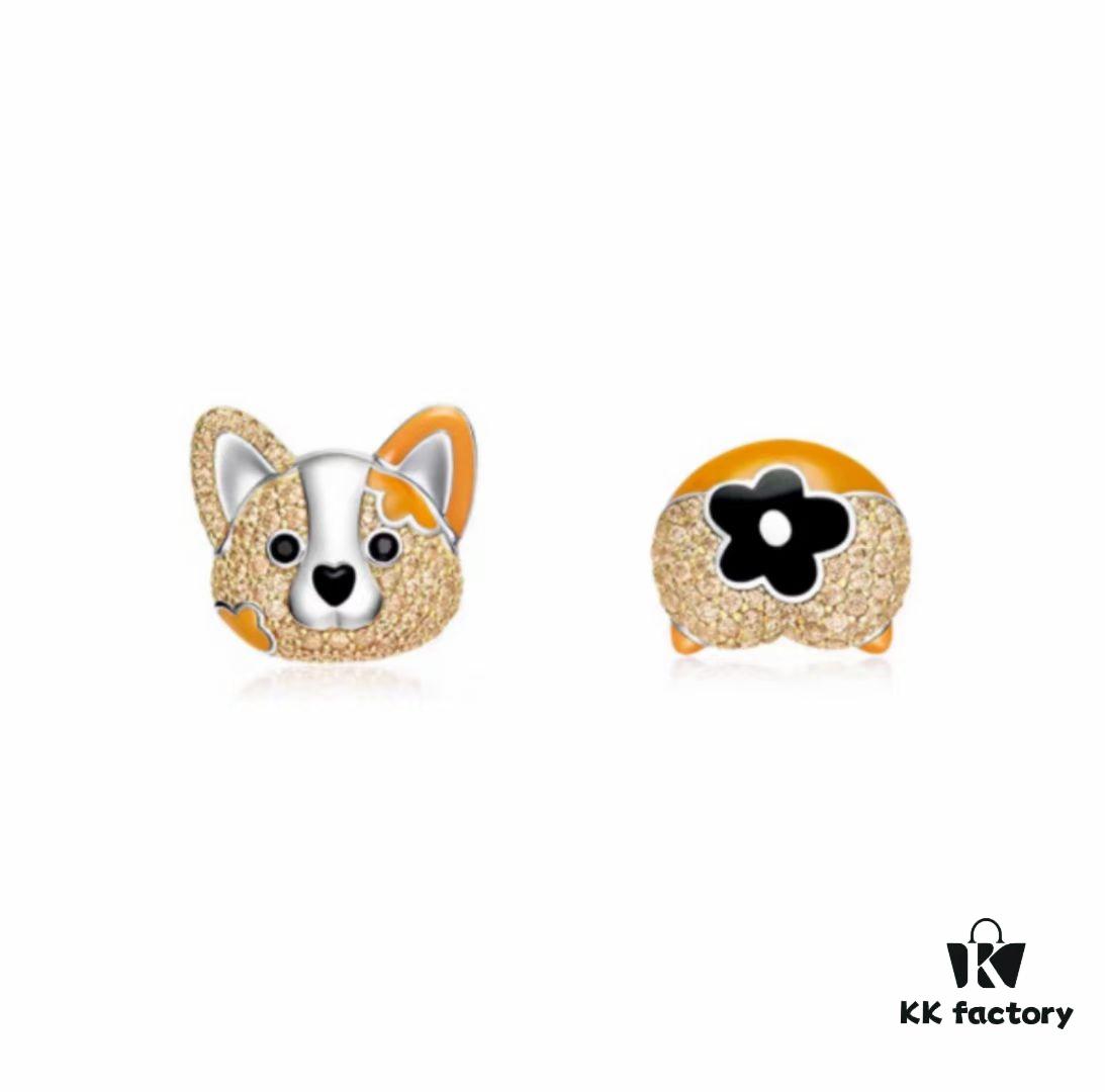 He Fang Corgi Stud Earrings