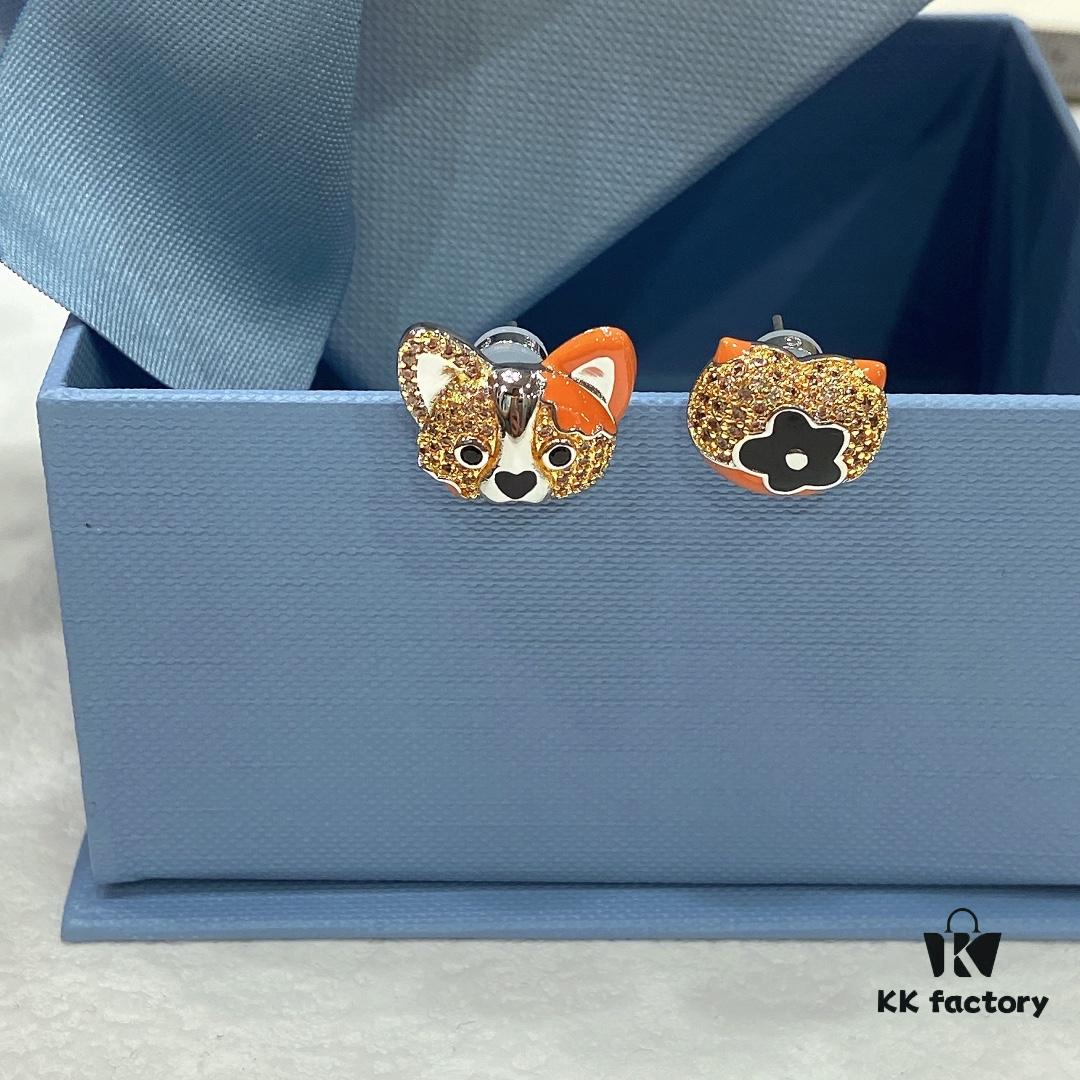 He Fang Corgi Stud Earrings