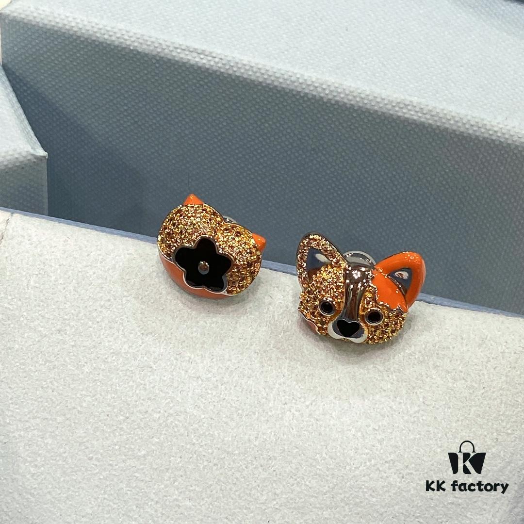 He Fang Corgi Stud Earrings