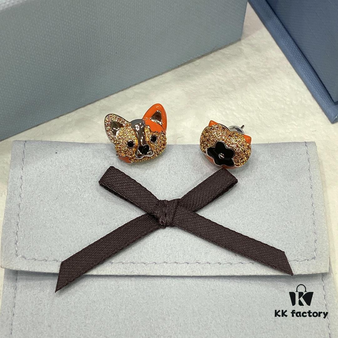 He Fang Corgi Stud Earrings