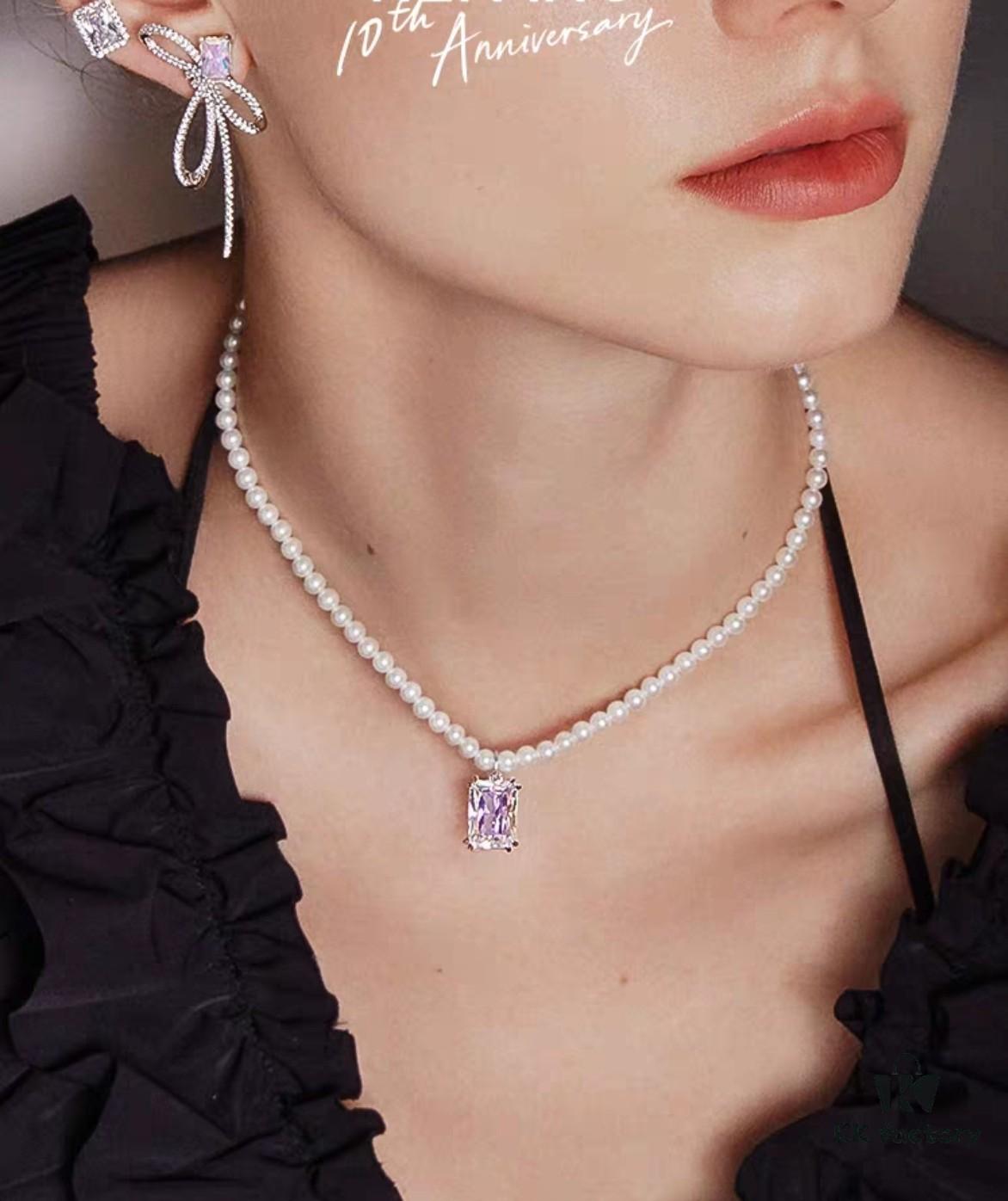 Aurora Sugar Cube Necklace by He Fang