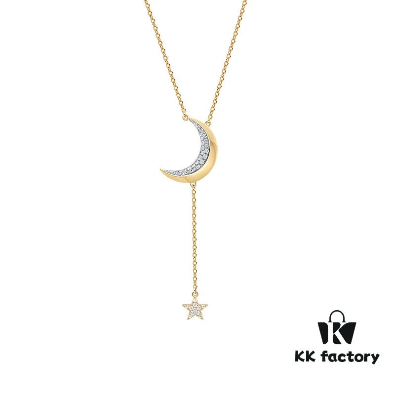 Heavenly Moon and Star Night Necklace