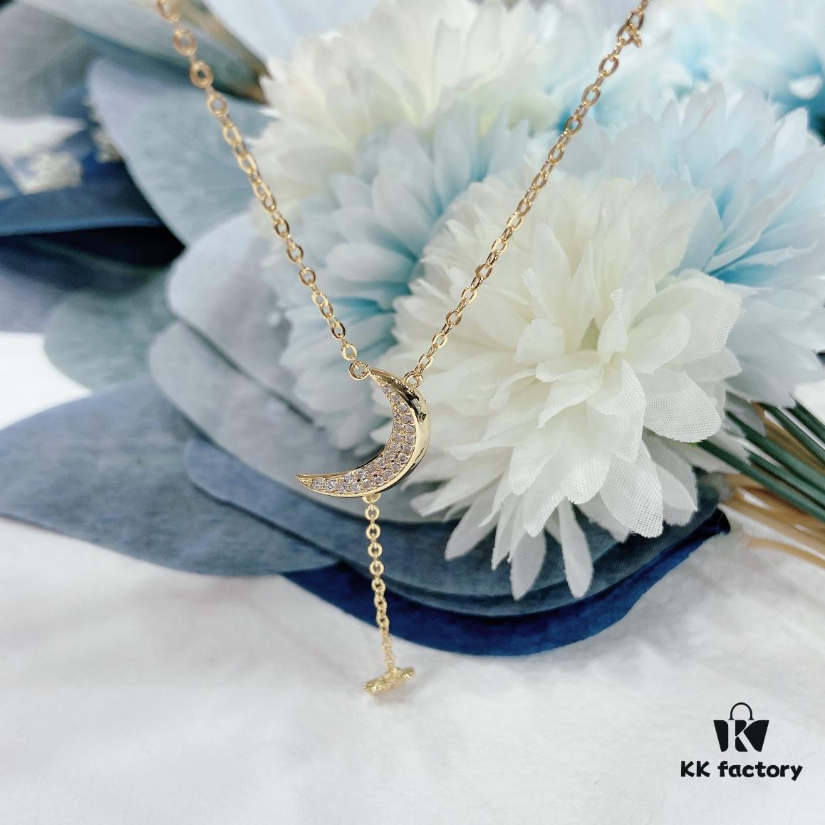 Heavenly Moon and Star Night Necklace