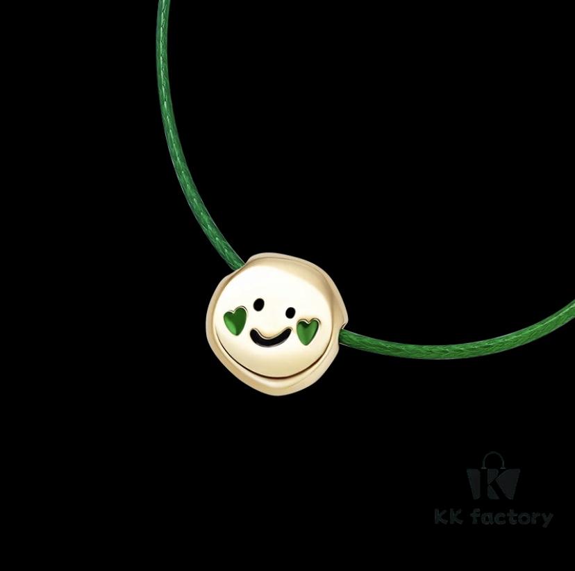 Smiling Xiaoqu Cookie Necklace Gift Box Fashionable Design Collarbone Chain Bracelet for Women Cheek Green