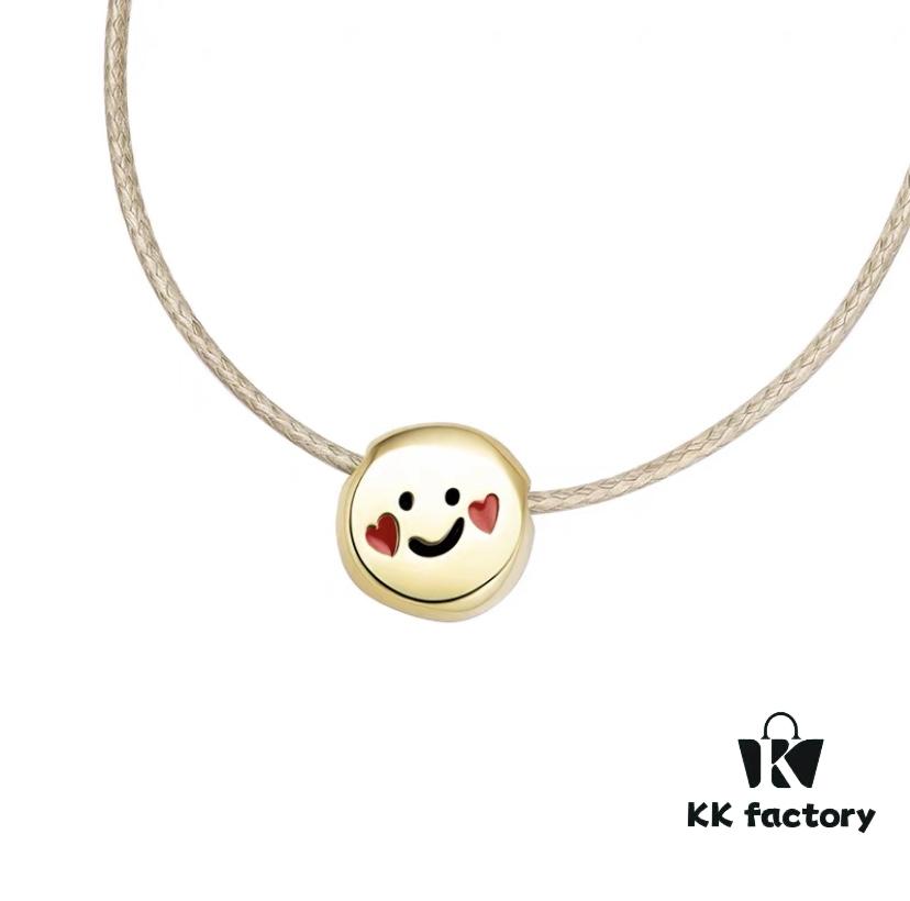 Smiling Xiaoqu Cookie Necklace Gift Box Fashionable Design Collarbone Chain Bracelet for Women Blush