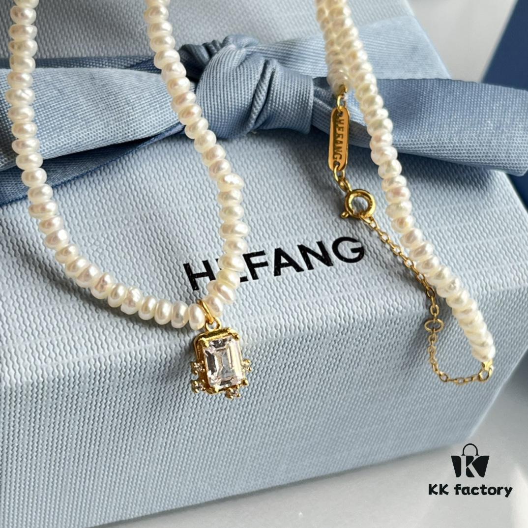 HEFANG Jewelry - Elegant and Radiant Starlight Sugar Cube Pearl Necklace