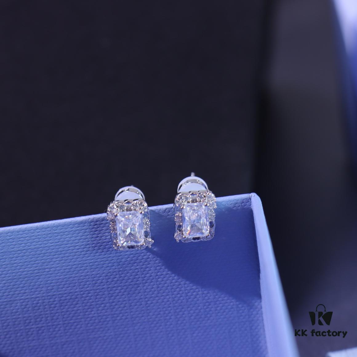 Hefang New Nebula Sugar Cube Stud Earrings