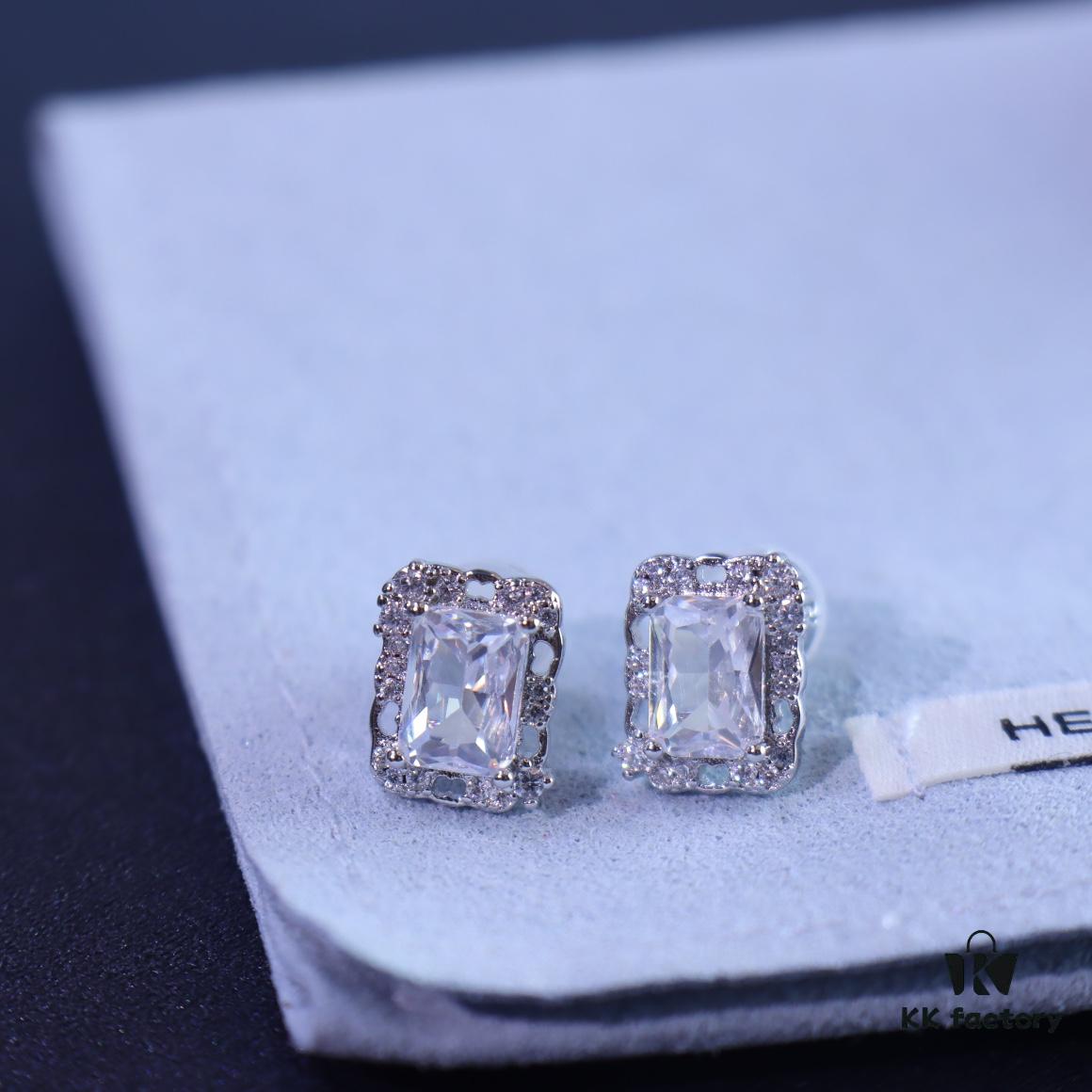 Hefang New Nebula Sugar Cube Stud Earrings