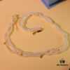 He Fang Jewelry Braided Three-Strand Twist Necklace