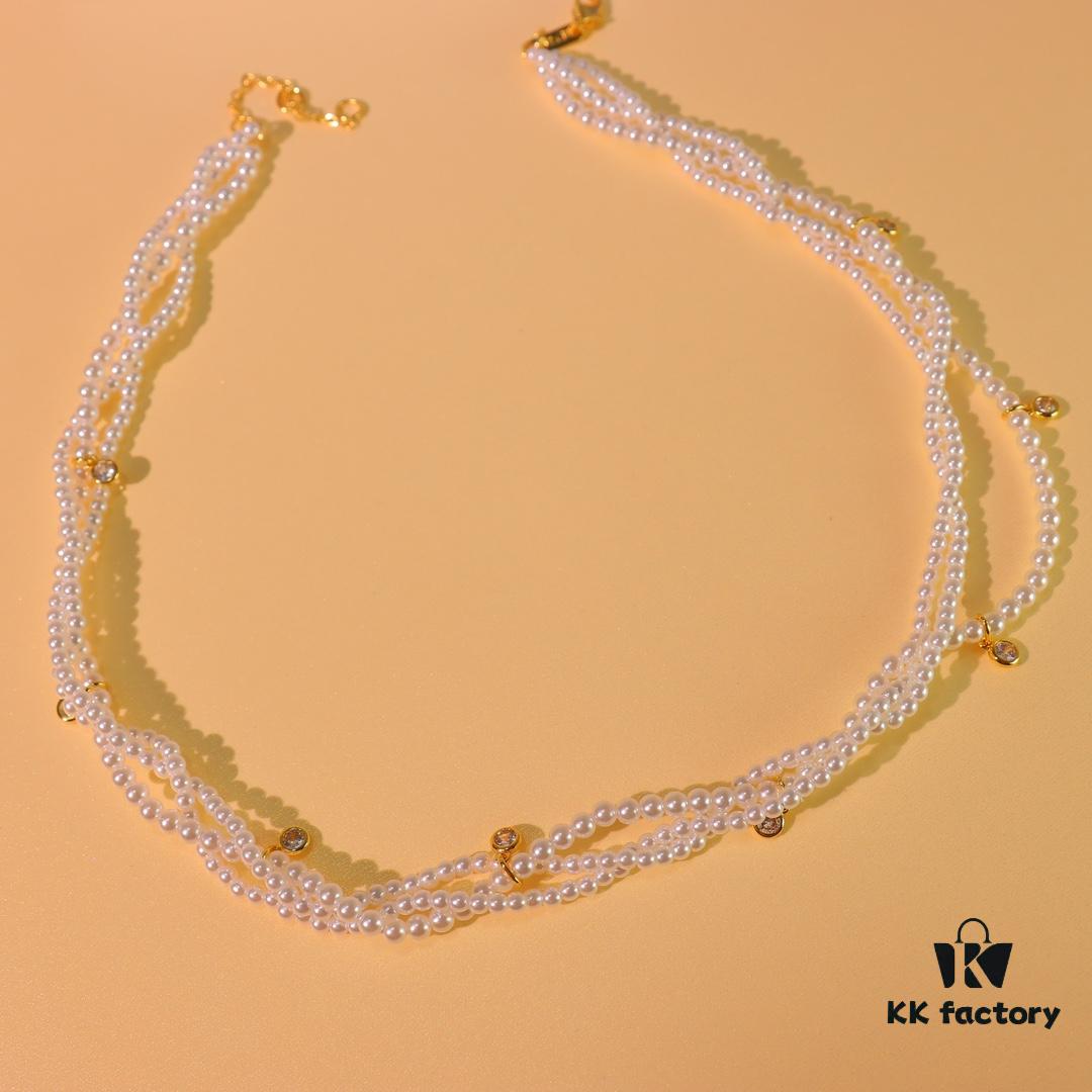 He Fang Jewelry Braided Three-Strand Twist Necklace