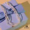 He Fang Jewelry Braided Three-Strand Twist Necklace