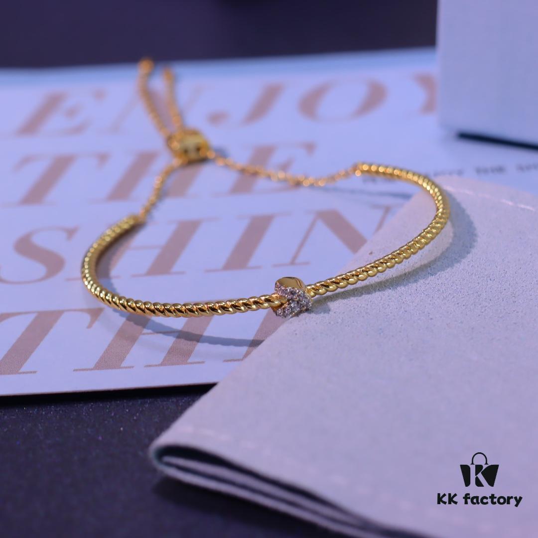 Hexagon New Heart Knot Bracelet Adjustable Thin Bangle Bangles Hand Rope