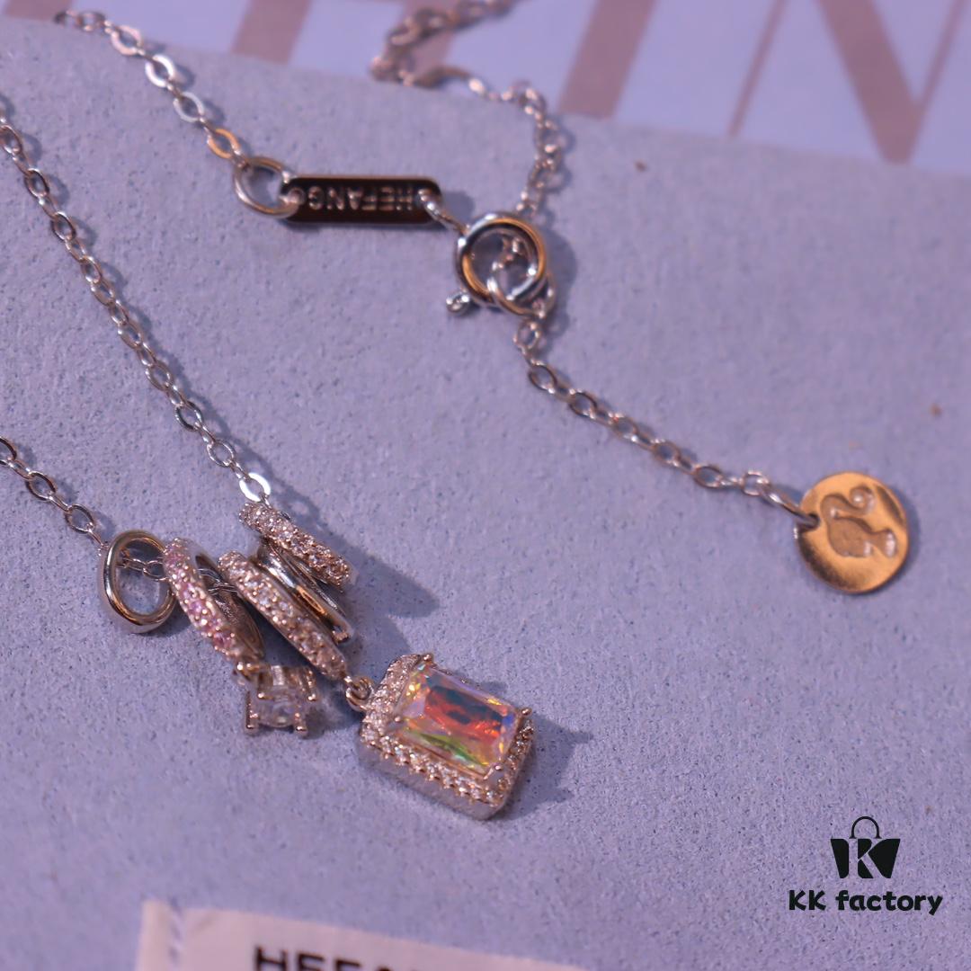 He Fang Jewelry New Arrival Aurora Small Ice Sugar Necklace