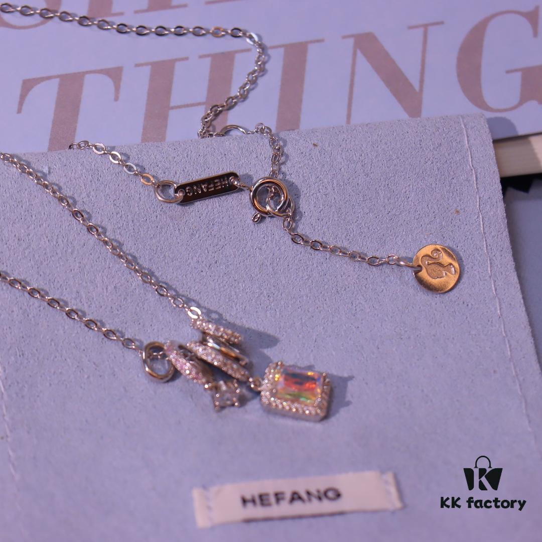 He Fang Jewelry New Arrival Aurora Small Ice Sugar Necklace