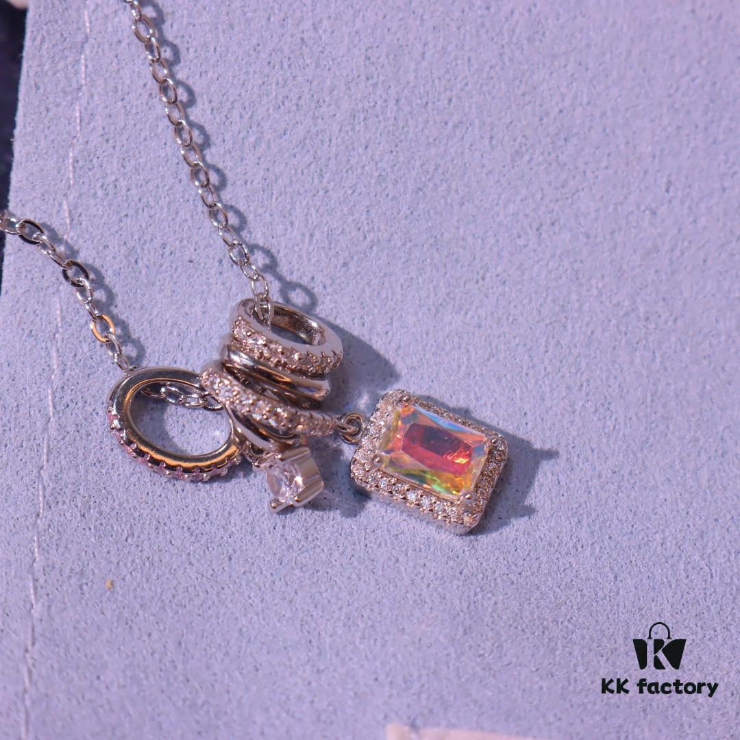 He Fang Jewelry New Arrival Aurora Small Ice Sugar Necklace