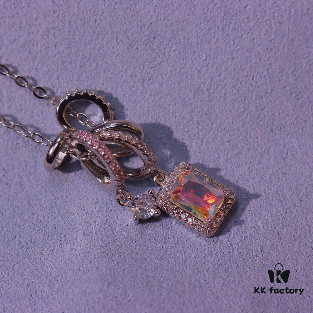 He Fang Jewelry New Arrival Aurora Small Ice Sugar Necklace