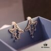 He Fang New Shiny Star Stud Earrings
