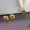 He Fang New Smiling Face Colored Diamond Necklace and Stud Earrings