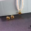 He Fang New Smiling Face Colored Diamond Necklace and Stud Earrings