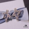 He Fang New Shiny Star Stud Earrings