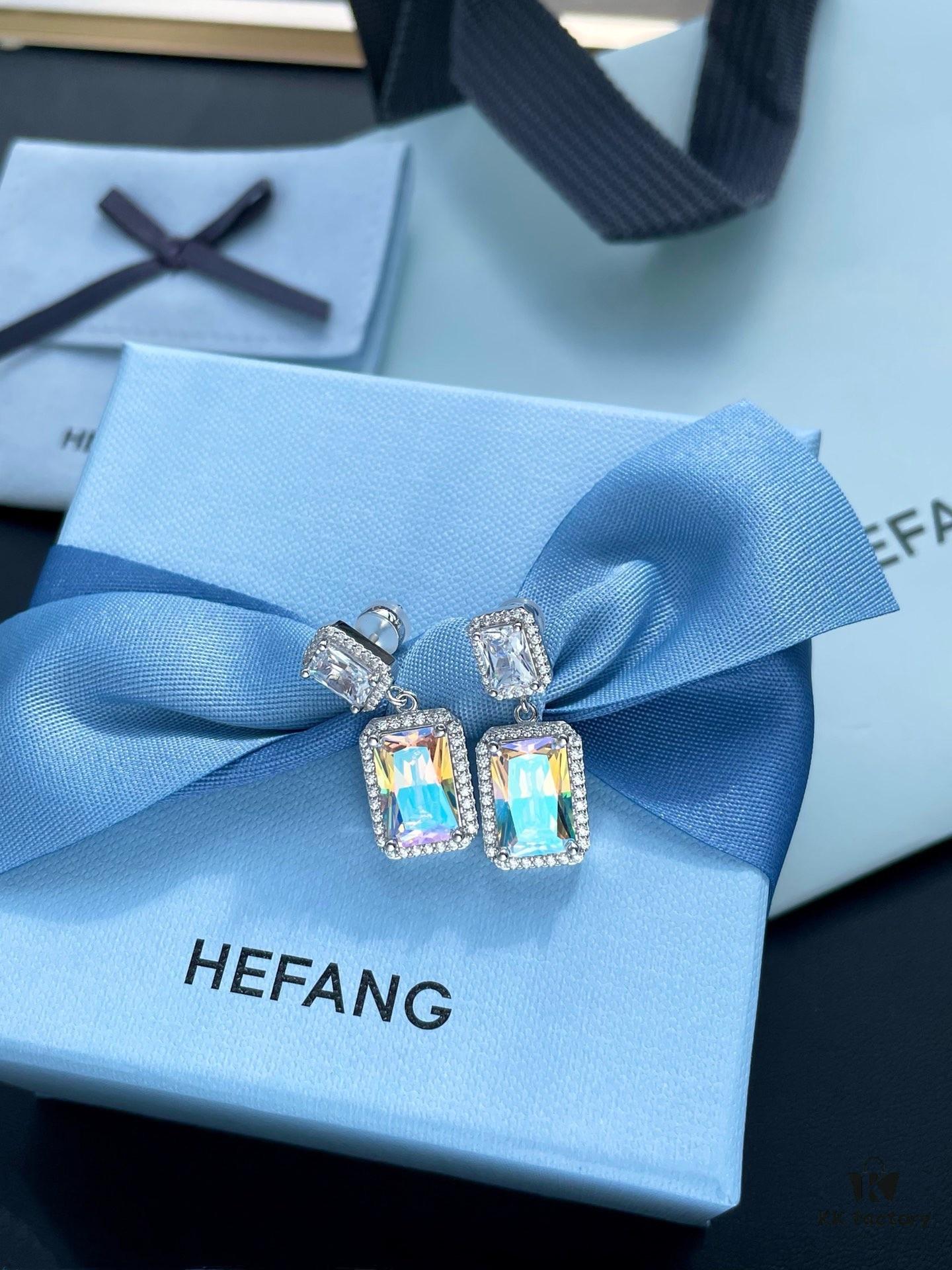 He Fang Aurora Glow Cubic Sugar Series - Lucky Aurora S925 Sterling Silver Pendant